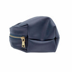 Load image into Gallery viewer, 【中古】ドゥロワー Drawer ノベルティ 室内履き フラットシューズ スリッパ ポーチ付き ネイビー 非売品 i1222y0027
