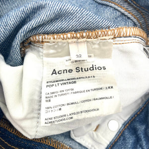 【中古】アクネストゥディオズ Acne Studios デニム カジュアル 美シルエット シンプル デニムブルー h0324n004