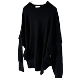 画像をギャラリービューアに読み込む, 【中古】UNITED ARROWS ユナイテッドアローズ フリルニット 黒 ロングスリーブ ニット レディース i1215i0285
