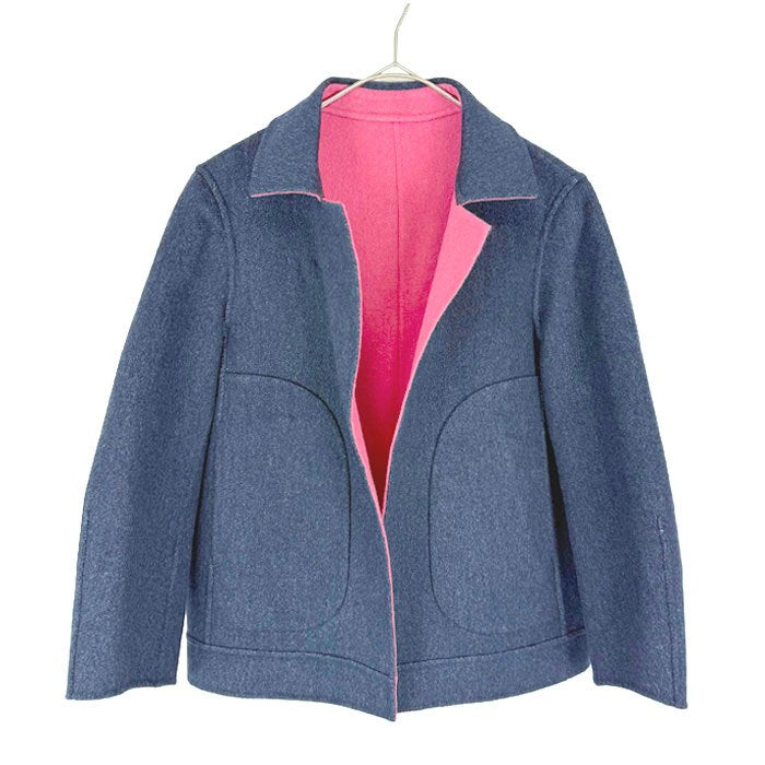 【中古】Drawer ドゥロワー ダブルフェイス ウールジャケット リバーシブル i1031h00860