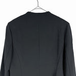 将图片加载到图库查看器，【中古】wb ダブルビー ジャケット 黒 テーラード 1ボタン ストレッチ入り フォーマル i1016n0084
