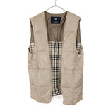 Load image into Gallery viewer, 【中古】BURBERRY バーバリー ダウンベスト ベージュ系 ノバチェック 裏地 チェック柄 中綿 ベスト i0410wq00518
