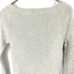 将图片加载到图库查看器，【中古】エストネーション ESTNATION 細リブニット ボートネック ウール 柔らか ライトグレージュ系 h1226wq01216
