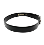 Load image into Gallery viewer, 【中古】LACOSTE ラコステ キッズ レザーベルト ブラック ロゴバックル j0618lq0237
