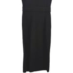 画像をギャラリービューアに読み込む, 【中古】Drawer ドゥロワー ニットワンピース ブラック 半袖 ハイネック リブニット ウール カシミヤ混 i1222h00162
