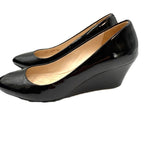 Load image into Gallery viewer, 【中古】コールハーン COLE HAAN パンプス パテントウエッジソール エナメル ブラック 黒 i0717n00220
