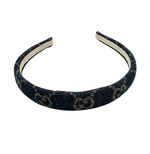 画像をギャラリービューアに読み込む, 【中古】GUCCI グッチ デニム カチューシャ GG柄 インディゴ ヘアアクセサリー i0926aq011140
