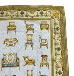 将图片加载到图库查看器，【中古】GUCCI グッチ スカーフ シルク100％ チェア柄 イス ヴィンテージ i0907oq01750
