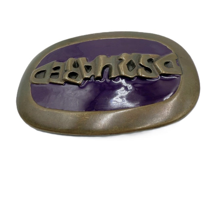 【中古】ディースクエアード DSQUARED2 ベルト用バックル バックルのみ 重量感 ビッグ 真鍮 パープル i0619wq0355