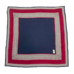Load image into Gallery viewer, 【中古】イヴサンローラン Yves Saint Laurent スカーフ 柄 ロゴ シルク ダークレッド ネイビー i0429wq00230
