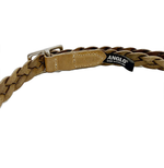 画像をギャラリービューアに読み込む, 【中古】ANGLO レザーベルト 細身 編込み メッシュベルト ベージュ i0731wq0041
