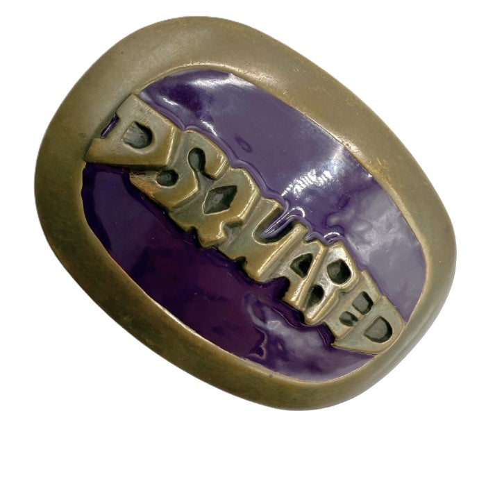 【中古】ディースクエアード DSQUARED2 ベルト用バックル バックルのみ 重量感 ビッグ 真鍮 パープル i0619wq0355