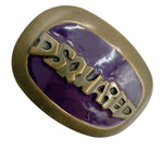 将图片加载到图库查看器，【中古】ディースクエアード DSQUARED2 ベルト用バックル バックルのみ 重量感 ビッグ 真鍮 パープル i0619wq0355
