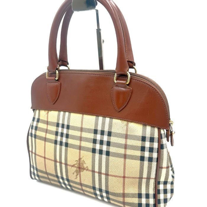 中古】バーバリー BURBERRY ハンドバッグ ノバチェック 定番チェック柄