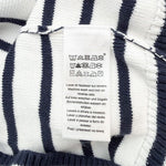 将图片加载到图库查看器，【中古】PETIT BATEAU プチバトー レディース ボーダー ニット セーター マリン 肩ボタン ワッペン付 長袖 i1031h0068
