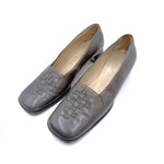 画像をギャラリービューアに読み込む, 【中古】ボッテガヴェネタ BOTTEGA VENETA パンプス スクエアトゥ チャンキーヒール グレー系 i0724lq01911
