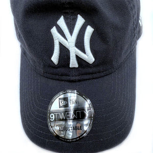 【中古】ニューエラ NEW ERA キャップ 帽子 NY シール付き 定番 ネイビー 紺 h1226wq0167