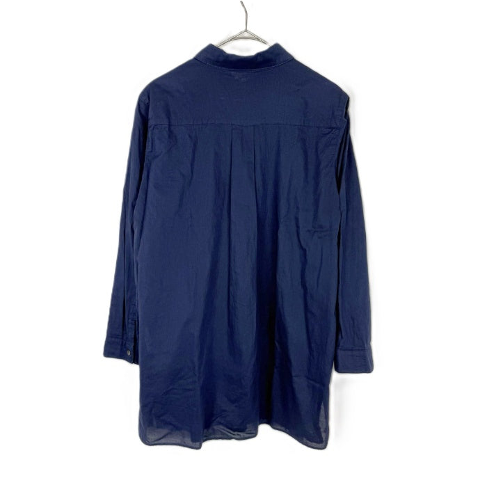 【中古】ギャルリーヴィー GALERIE VIE シャツ 8分袖 コットン 透け感 ネイビー 紺 i0703n0172