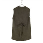 将图片加载到图库查看器，【中古】Drawer ドゥロワー ノーカラーロングジレ ブラウン ベスト ウール混 シンプル 上品 大人コーデ i0818o00235
