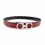 将图片加载到图库查看器，【中古】Salvatore Ferragamo フェラガモ ガンチーニ ベルト レッド レディース レザー イタリア製 i1024oq00250
