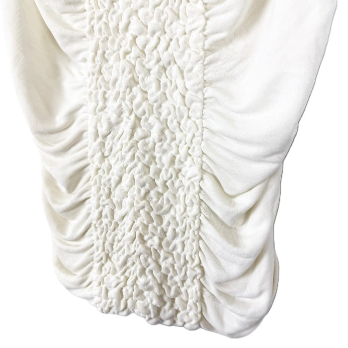 【中古】エポカ EPOCA ノースリーブカットソー シャーリング ドレープ 透け感 オフホワイト 白 i0807n0111