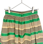 画像をギャラリービューアに読み込む, 【中古】ドルチェ＆ガッバーナ Dolce &amp; Gabbana スカート ボーダー リネン混 グリーン ベージュ 38 i1008n00218
