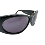 将图片加载到图库查看器，【中古】グッチ GUCCI サングラス 黒縁 サイドワイドシルエット ロゴ ブラック ゴールド i0424lq00144
