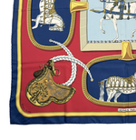 将图片加载到图库查看器，【中古】エルメス HERMES カレ90 盛装の馬 GRAND APPARAT スカーフ シルク100％ j0213aq009121
