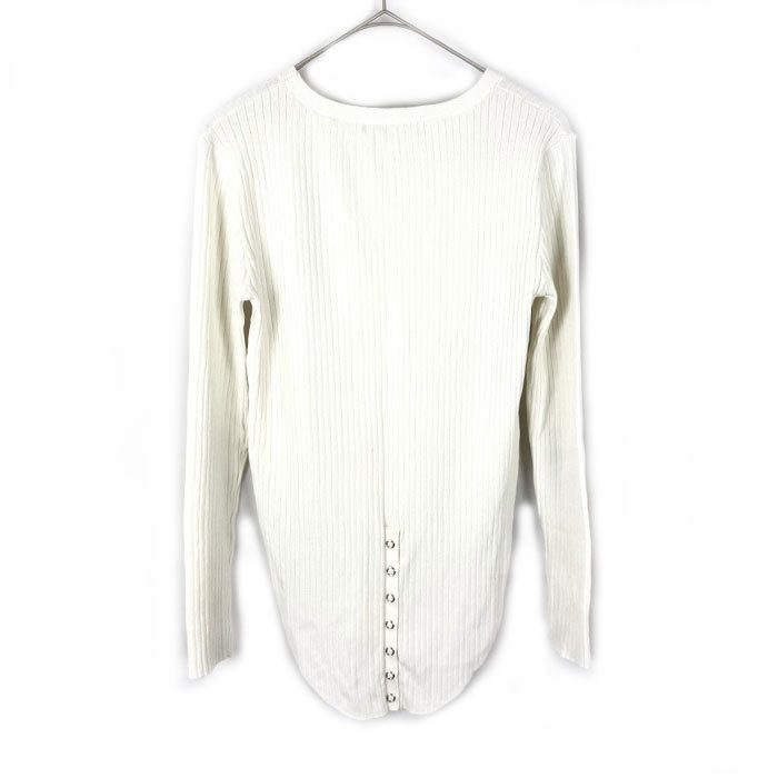 【中古】ウヴラージュクラス OUVRAGE CLASSE リブカットソー 後ろスナップ カジュアル オフホワイト 白系 i0417m0250