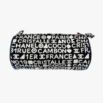 画像をギャラリービューアに読み込む, 【中古】シャネル CHANEL ポーチ タッセル 筒形 総柄 ブラック j0925aq03429

