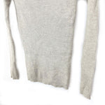 将图片加载到图库查看器，【中古】エストネーション ESTNATION 細リブニット ボートネック ウール 柔らか ライトグレージュ系 h1226wq01216
