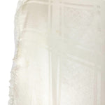 将图片加载到图库查看器，【中古】グッチ GUCCI ストール GGロゴ チェック フリンジ シンプル オフホワイト 白系 i0601oq00569
