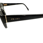 将图片加载到图库查看器，【中古】プラダ PRADA めがね 眼鏡 度入りレンズ 黒フレーム シンプル ブラック 黒 i0717lq00449
