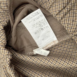 画像をギャラリービューアに読み込む, 【中古】ギャルリーヴィー GALERIE VIE ワイドパンツ チェック柄 ガンクラブ ベージュ ブラウン系 h1227n0243
