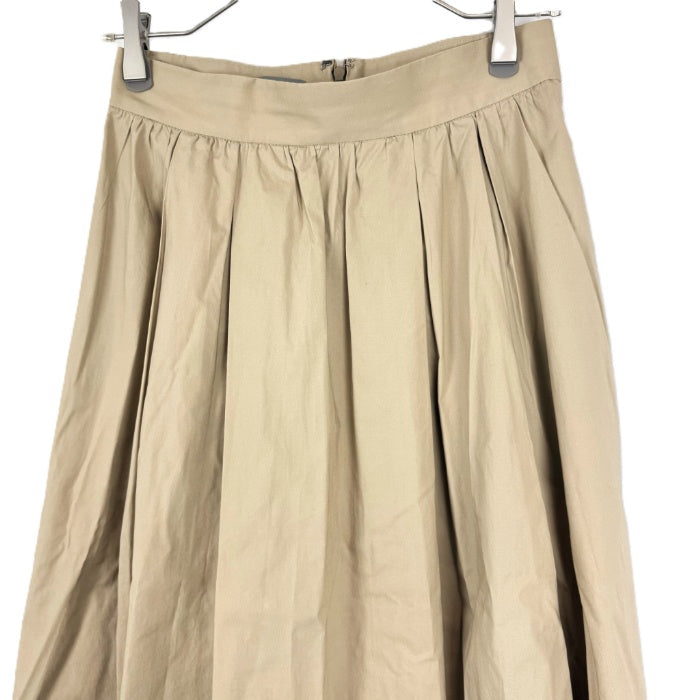 【中古】セオリーリュクス Theory luxe フレアスカート コットン 薄手 ミディ丈 ベージュ i0807n0065