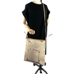 画像をギャラリービューアに読み込む, 【中古】ブルガリ BVLGARI ショルダーバッグ コレツィオーネ ヘリンボーン 縦長 ナチュラル ベージュ系 i0601oq00957
