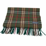 画像をギャラリービューアに読み込む, 【中古】BURBERRY バーバリー マフラー チェック柄 グリーン系 カシミヤ100％ i1124tq02020
