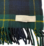 画像をギャラリービューアに読み込む, 【中古】ロキャロン LOCHCARRON カシミヤ ストール タータンチェック グリーン ネイビー 大判 j0216u00221
