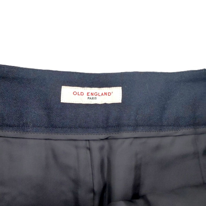 【中古】オールドイングランド OLD ENGLAND セミタイトスカート コーデュロイ ひざ丈 ネイビー 紺 i0703n0034