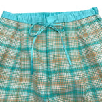 Load image into Gallery viewer, 【中古】ドゥロワー Drawer グレンチェックドロストパンツ コットン シルク エメラルドグリーン ベージュ i0805k00216
