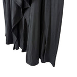 将图片加载到图库查看器，【中古】スリードッツ three dots カーディガン ボタンレス 羽織り コットン ロング ブラック 黒 i0818n0103
