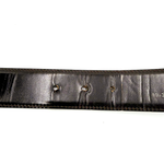 画像をギャラリービューアに読み込む, 【中古】GUCCI グッチ 本革 レザーベルト ブラック 黒 ゴールドGバックル i0907oq01557
