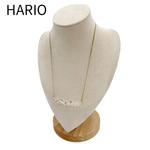 画像をギャラリービューアに読み込む, 【中古】ハリオ HARIO ネックレス ガラス ゴールド クリア j0721s0156
