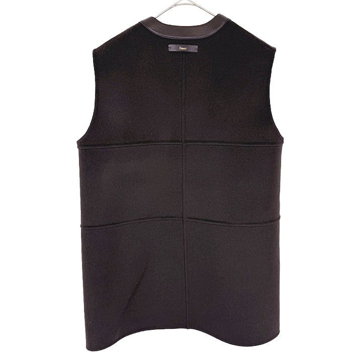 【中古】Drawer ドゥロワー ウール レザーコンビ ベスト ジレ i1031h009144