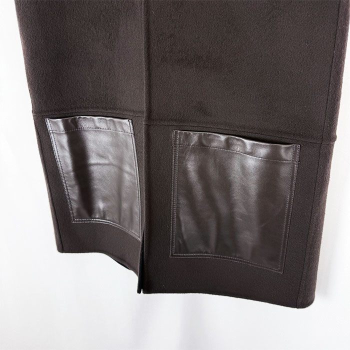 【中古】Drawer ドゥロワー ウール レザーコンビ ベスト ジレ i1031h009144