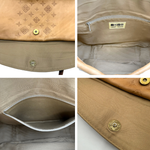 将图片加载到图库查看器，【中古】ラシット russet ショルダーバッグ レザー ロゴ柄 ヌメ革 おしゃれ ベージュ ライトブラウン i0710lq0176
