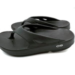 画像をギャラリービューアに読み込む, 【中古】ウーフォス OOFOS サンダル リカバリーシューズ トングサンダル ビーチサンダル ブラック 黒 i0727tq0308
