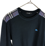 Load image into Gallery viewer, 【中古】バーバリーブラックレーベル BURBERRY BLACK LABEL ノバチェック切替 長袖カットソー i1207oq00540
