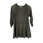 将图片加载到图库查看器，【中古】セオリーリュクス Theory luxe 七分袖ニット リネン ざっくり編み 透け感 丈長め カーキ i0818n0154
