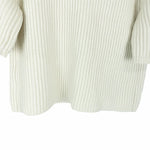 将图片加载到图库查看器，【中古】ドゥロワー Drawer ニット セーター リブ編み 五分袖 クルーネック カシミヤ混 i0421h00315
